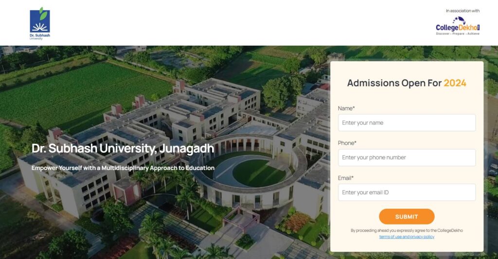 How Can I Apply For Admission At Dr. Subhash University