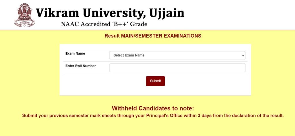 How Can I Check My Vikram University Results Online