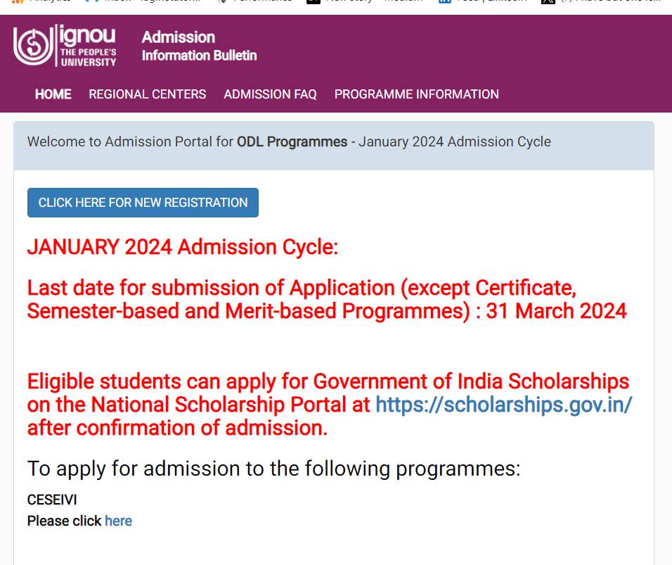 How To Check Your IGNOU Admission Status