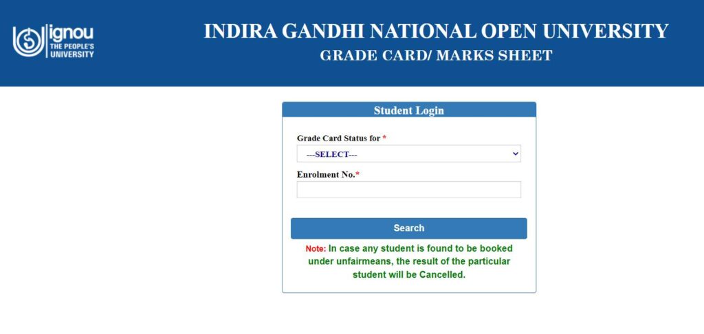 How To Download Ignou Grade Card