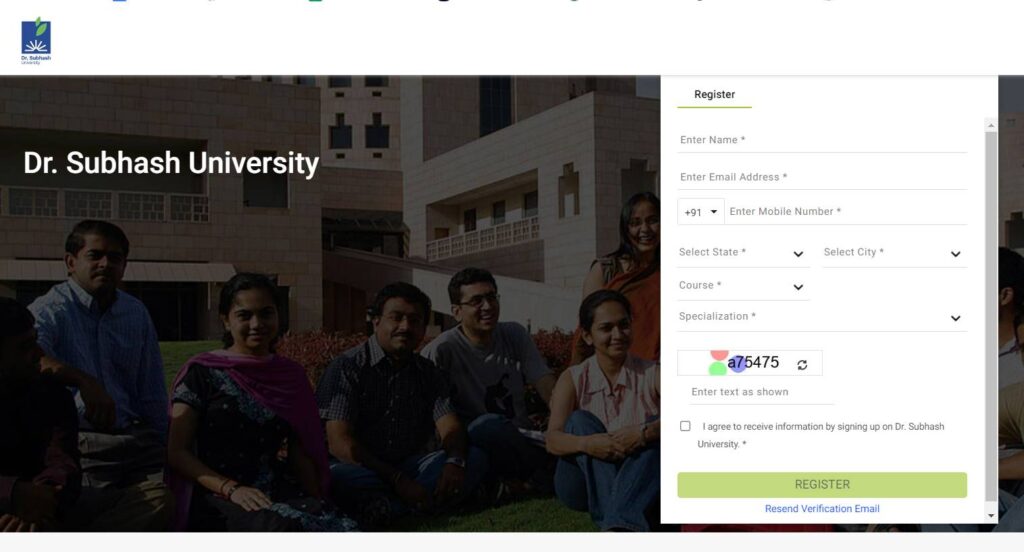 How To Register For Dr. Subhash University Admission
