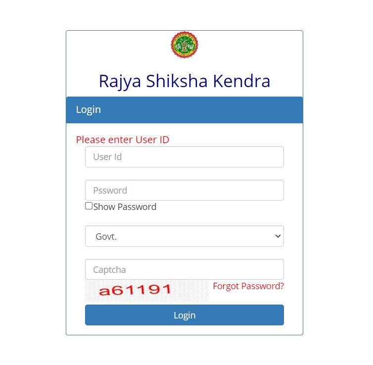 How To Reset Rajya Shiksha Kendra Madhya Pradesh Password