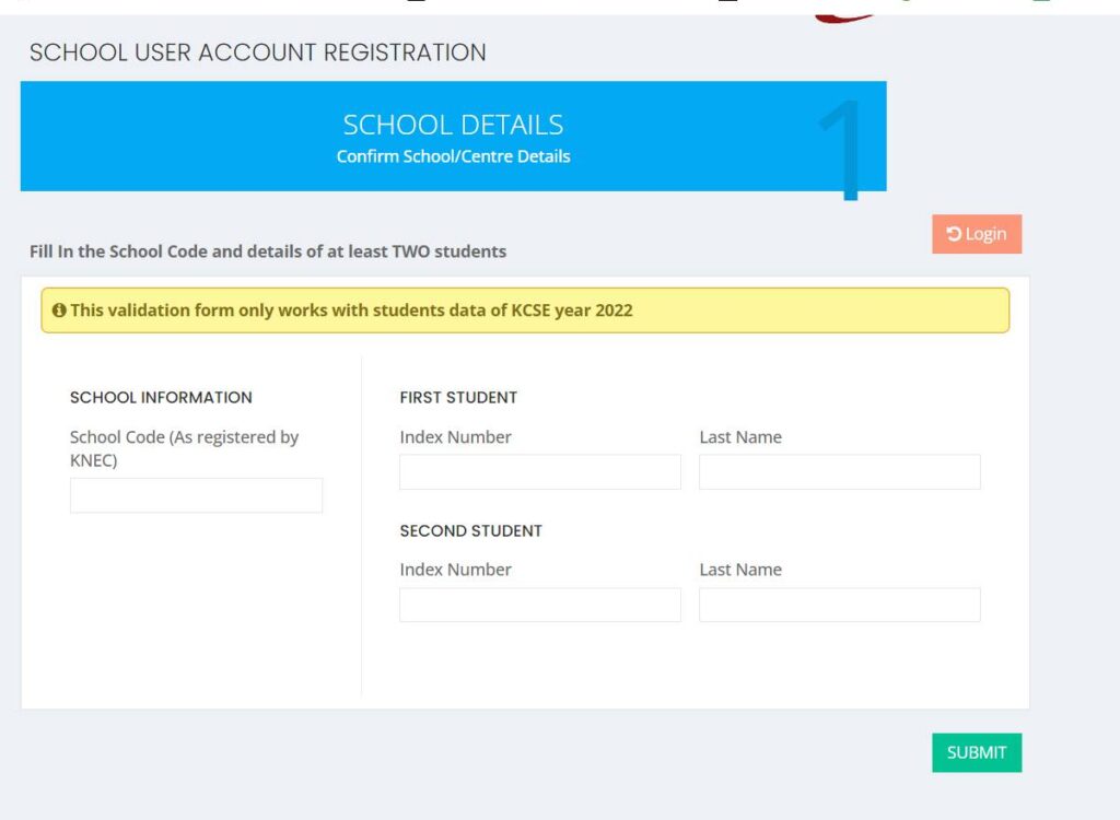 KUCCPS Student Portal Registration