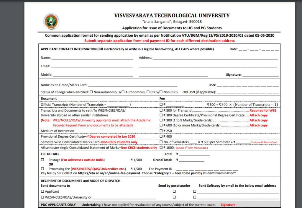varaya Technological University Application Form

