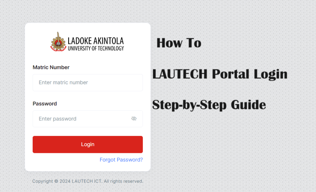  How LAUTECH Portal Login Step-by-Step Guide