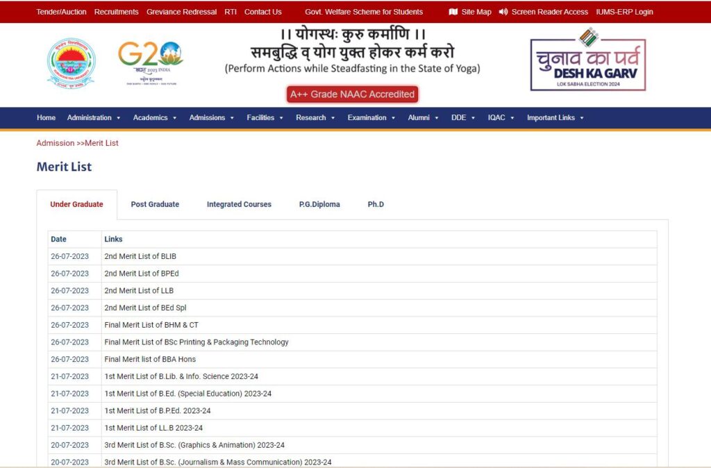 How To Check The Admission List For Kurukshetra University