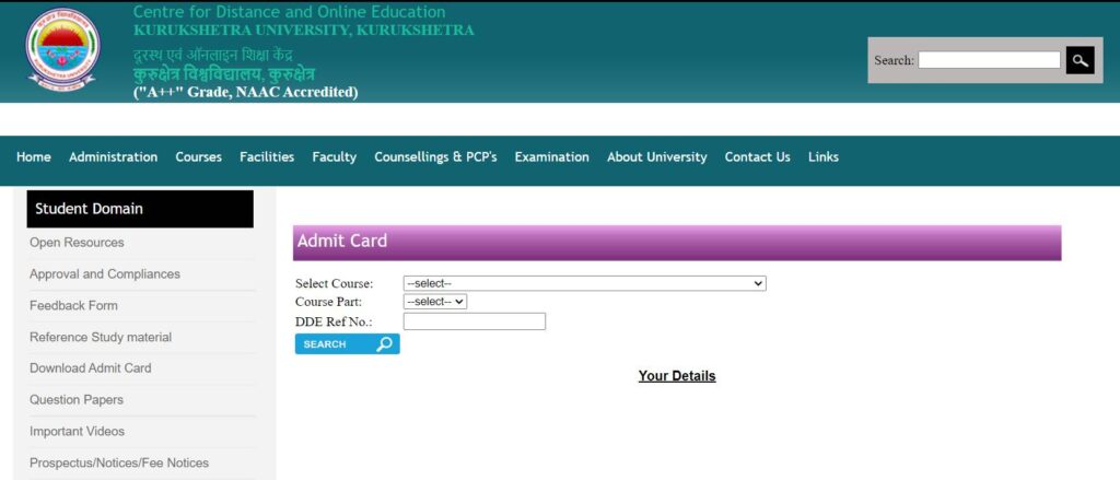 How To Download Kuk Admit Card For Entrance Exam