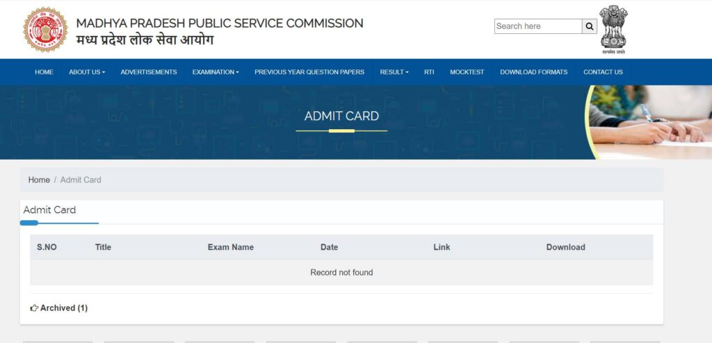 How To Download MPPSC Taxation Assistant Admit Card 2024