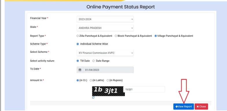 How To Download The Payment Status Report From eGramswaraj.gov.in