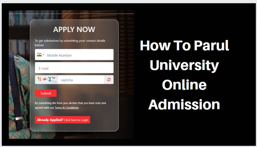 How To Parul University Online Admission