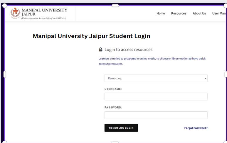Manipal University Jaipur Student Login
