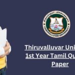 Thiruvalluvar University 1st Year Tamil Question Paper