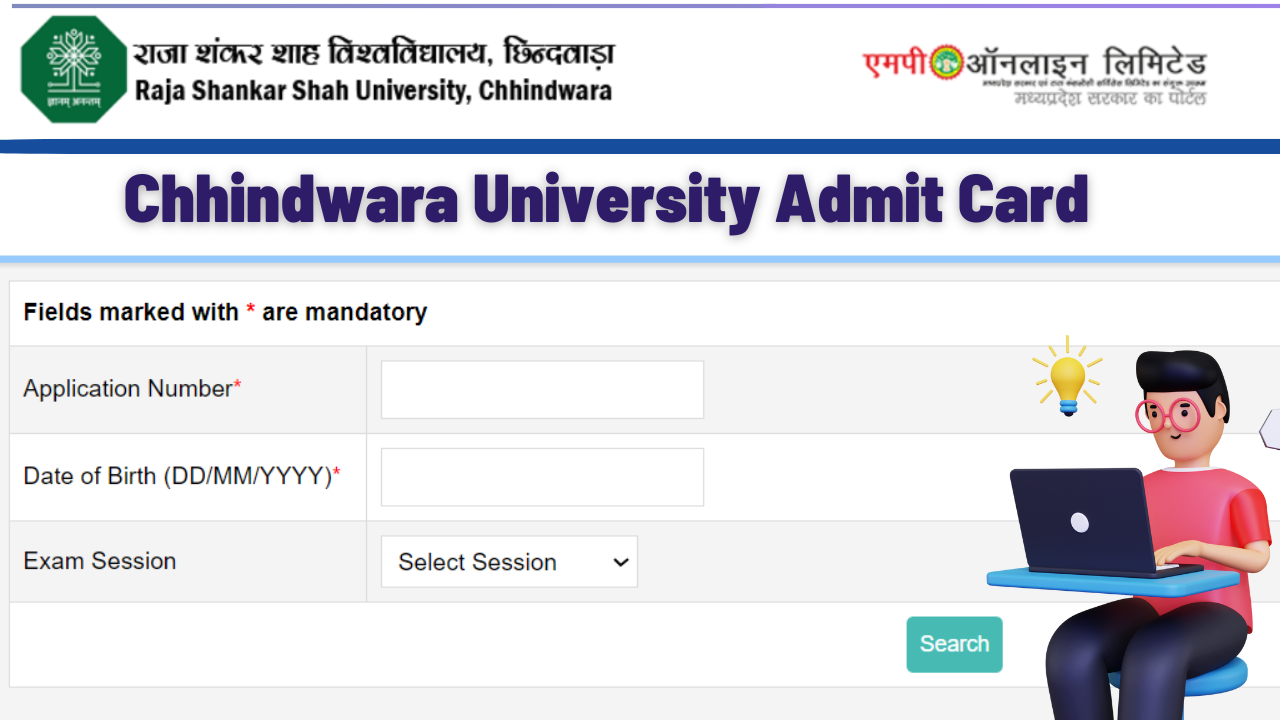 Chhindwara University Admit Card Exam Date, Result, 1st, 2nd, 3rd
