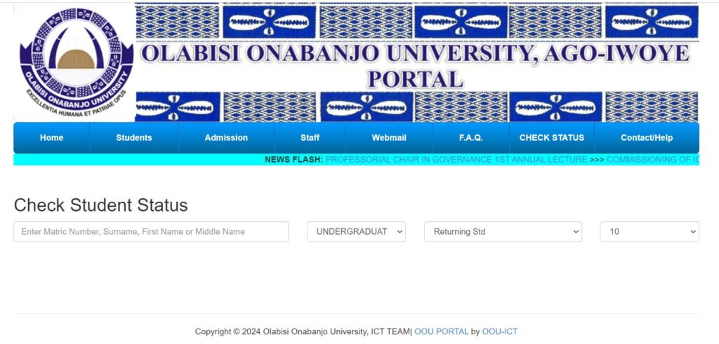How To Check Oou Admission List 2024/2025