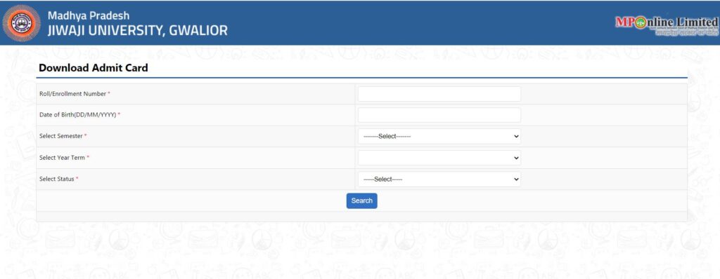 Jiwaji University Admit Card