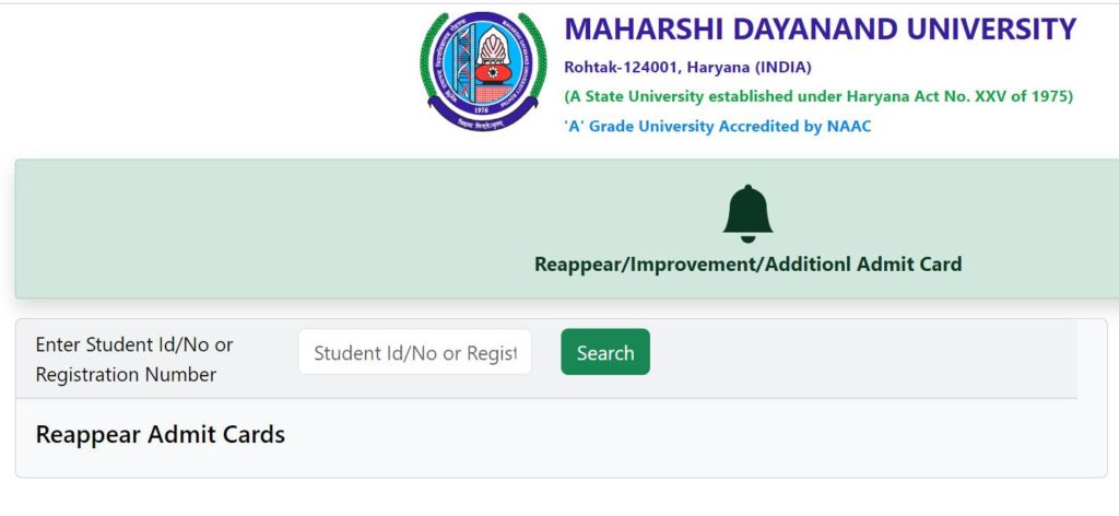 How Can I Download The Mdu Admit Card 2024